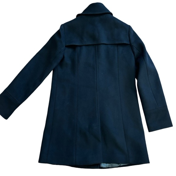 J. Crew Wool Cashmere Double Breasted Pea Coat Black Women’s 4 Preppy Luxury - Picture 4 of 15